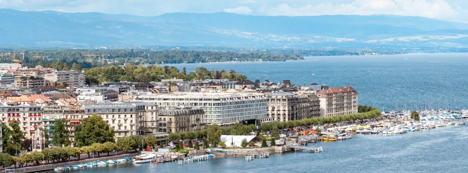 High view of Geneva's city center